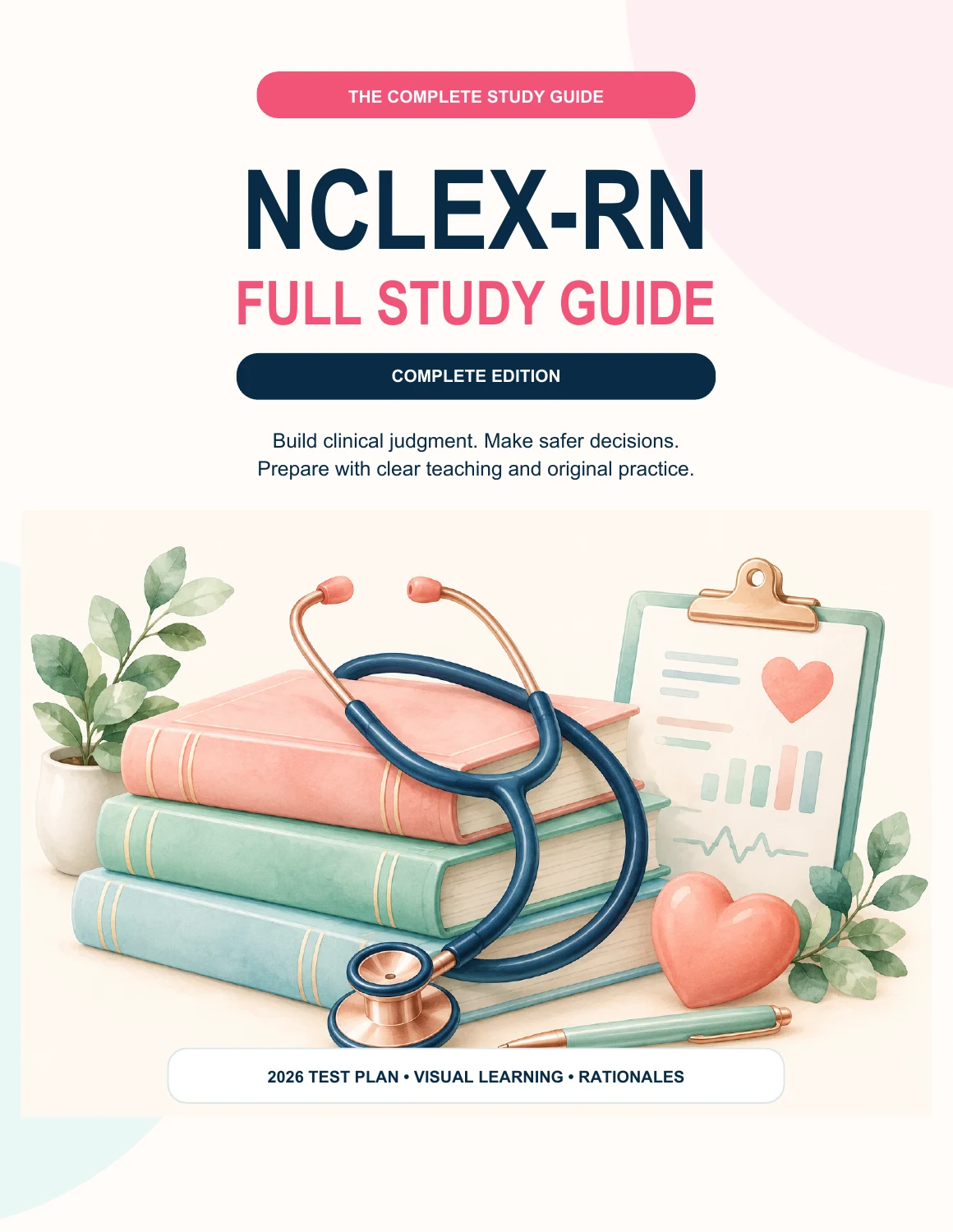 NCLEX-RN Full Study Guide complete edition cover